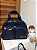 Bolsa Maternidade Grande Sintético Azul Marinho com faixa azul marinho - Imagem 2